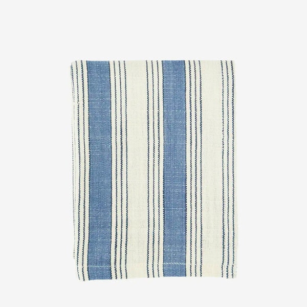 Blue Stripe Cotton Tea Towel by Madam Stoltz