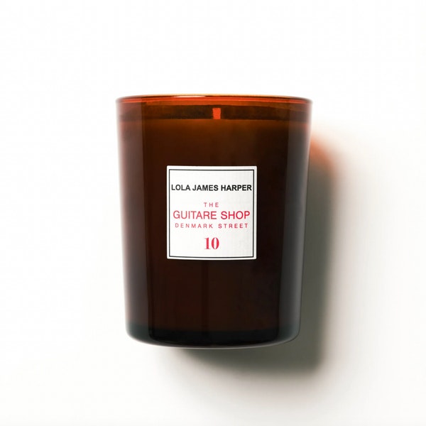10 The Guitare Shop On Denmark Street Candle by Lola James Harper