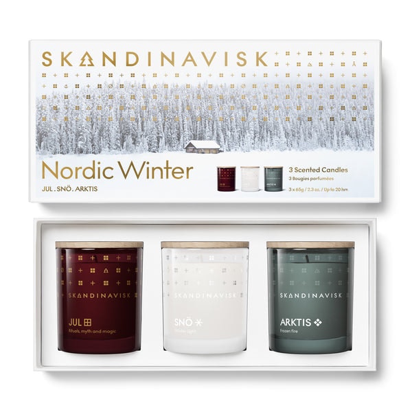 Scented Candle Nordic Winter Mini Giftset W. Jul, Snö & Arktis by Skandinavisk