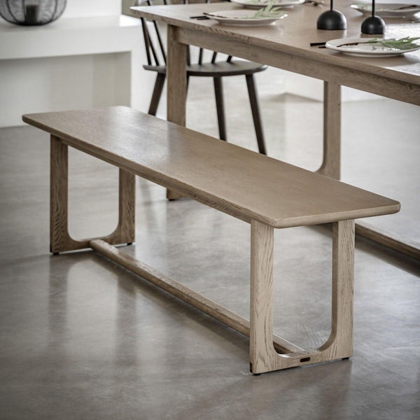 Folk Oak Dining Bench - Natural Or Smoked by Distinctly Living