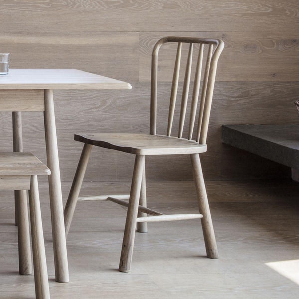 A Pair Of Balham Dining Chairs - Oak Or Black by Distinctly Living