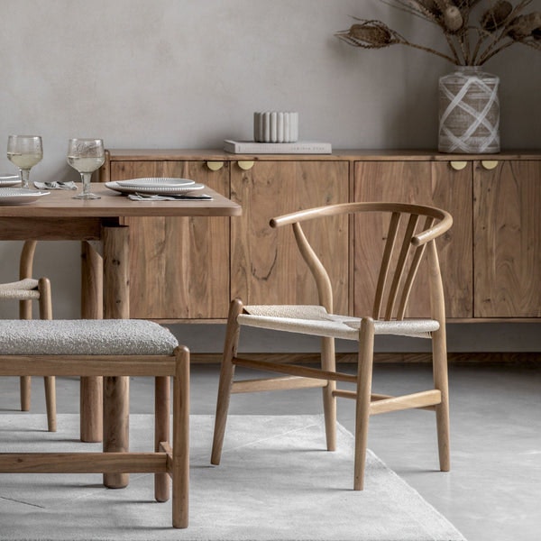 A Pair Of Morris Woven Dining Chairs - Natural by Distinctly Living