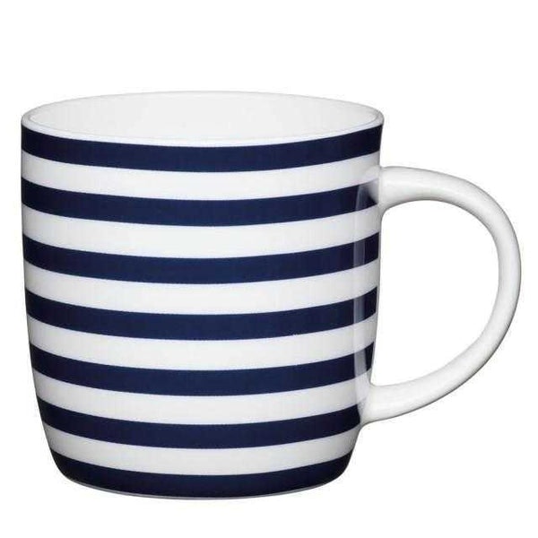 Blue Stripe Stoneware Mug by Distinctly Living