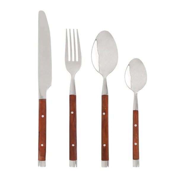 Wooden Rivet 24pc Cutlery Set by Distinctly Living