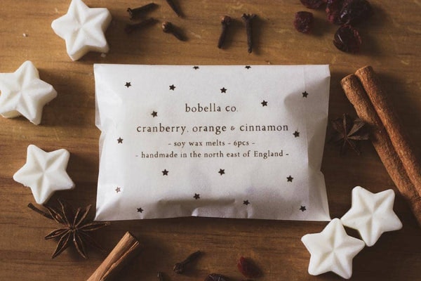 Christmas Wax Melts: Cranberry Orange & Cinnamon by Bobella Co.