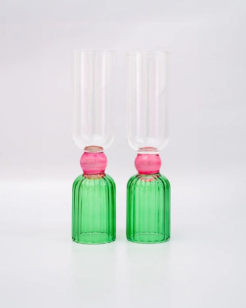 Tipsy Turvy Bar Glass Set - Green by Ban.do