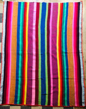 Peruvian Frazada Rug - No.22 by Rainstick Trading