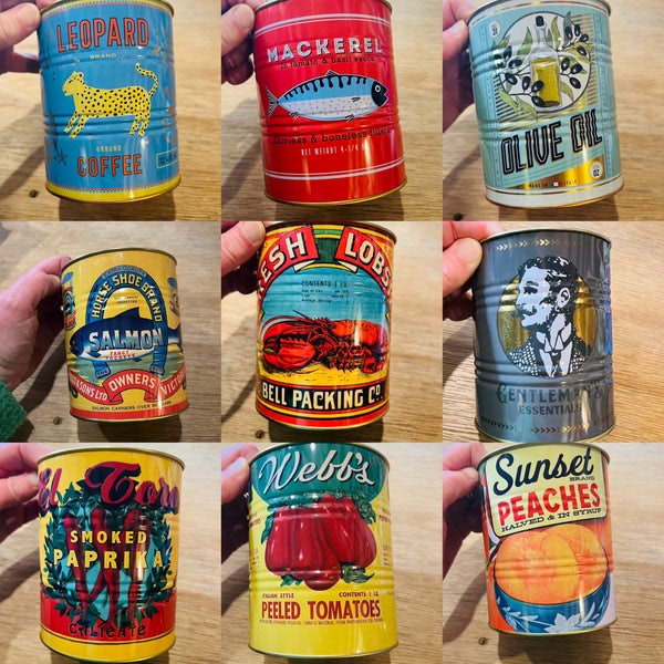 Large Metal Storage Tin by DickieBird Homestore
