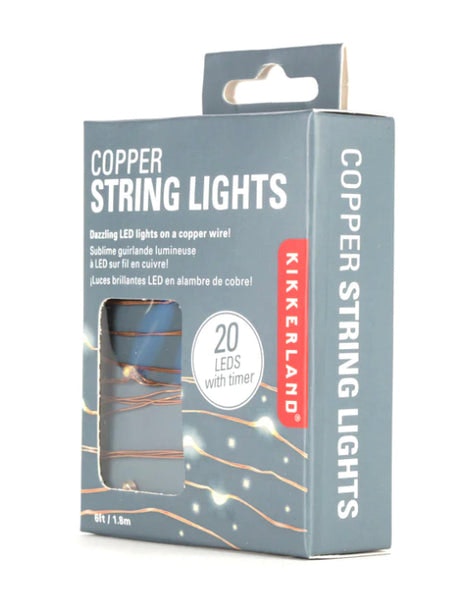 Copper String Lights by Kikkerland Design