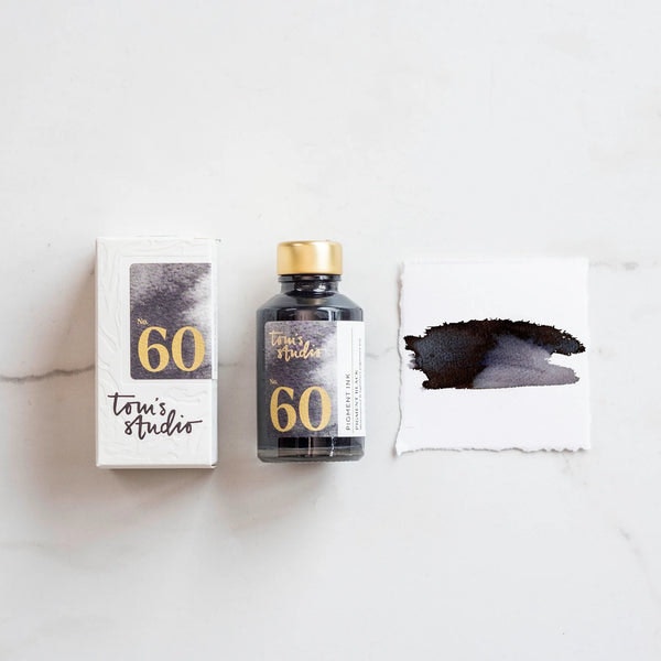 Fountain Pen Bottled Ink Pigment Black by Tom's Studio