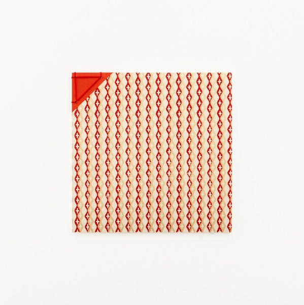 Kadotoji-cho Tatewaku/ Red Medium Square Handbound Notebook by Shogado