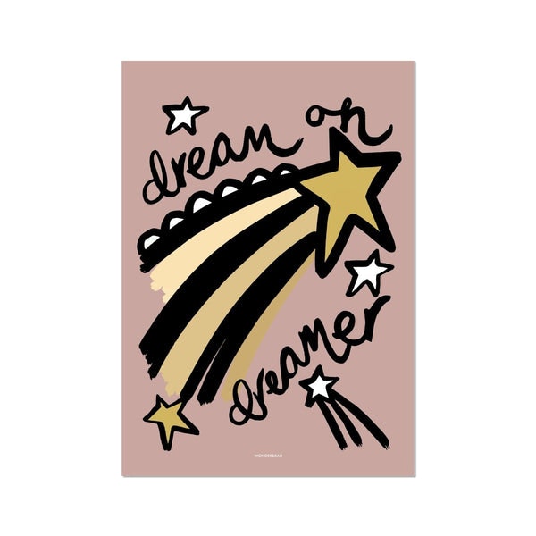 Dreamer In Pink Print By by Wonder & Rah