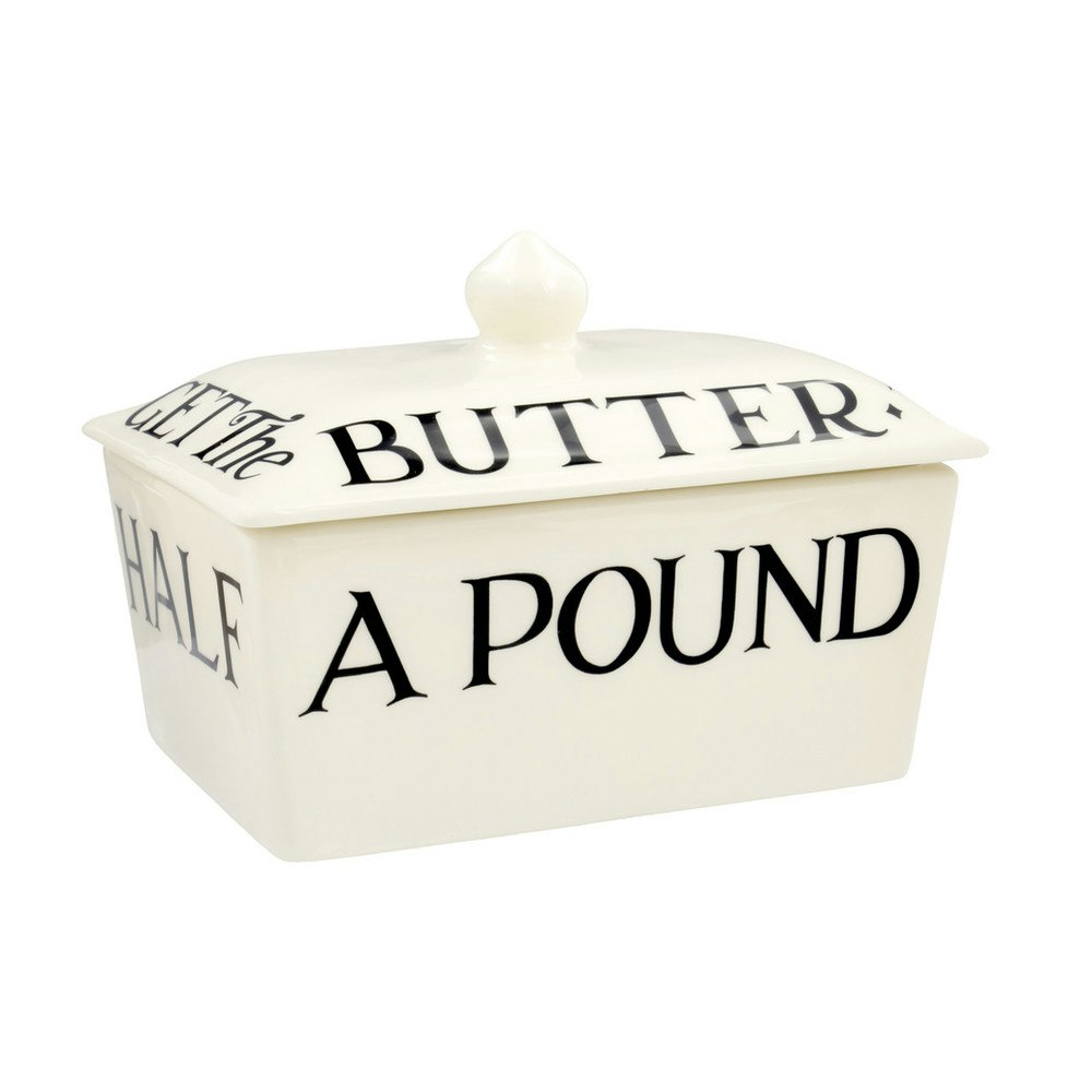 Black Toast Small Butter Dish by Emma Bridgewater