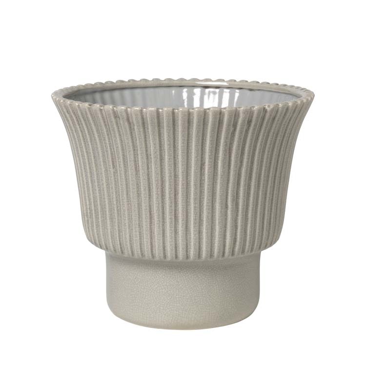 Small Grey Stoneware Isaballa Plant Pot by Broste Copenhagen