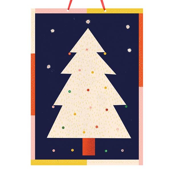 Christmas Tree Advent Calendar by Printed Peanut