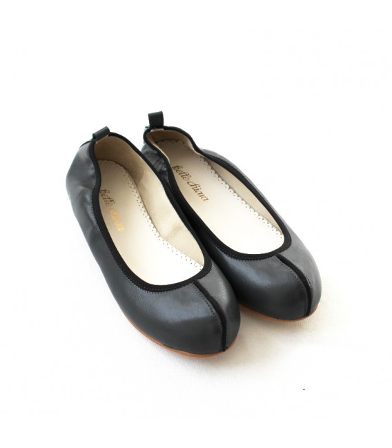 Belle Chiara - Dark Gray Size 29 To 34 Napa Kim Ballerinas - Dark Gray | 33