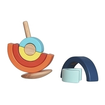 Bass Et Bass - Wooden Circular Culbuto Stacking Toy
