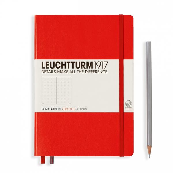 Medium A5 Hardcover Notebook Red by Leuchtturm1917