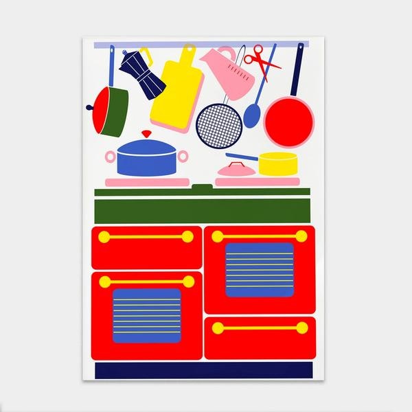 The Kitchen Print by Lottie Hall Studio