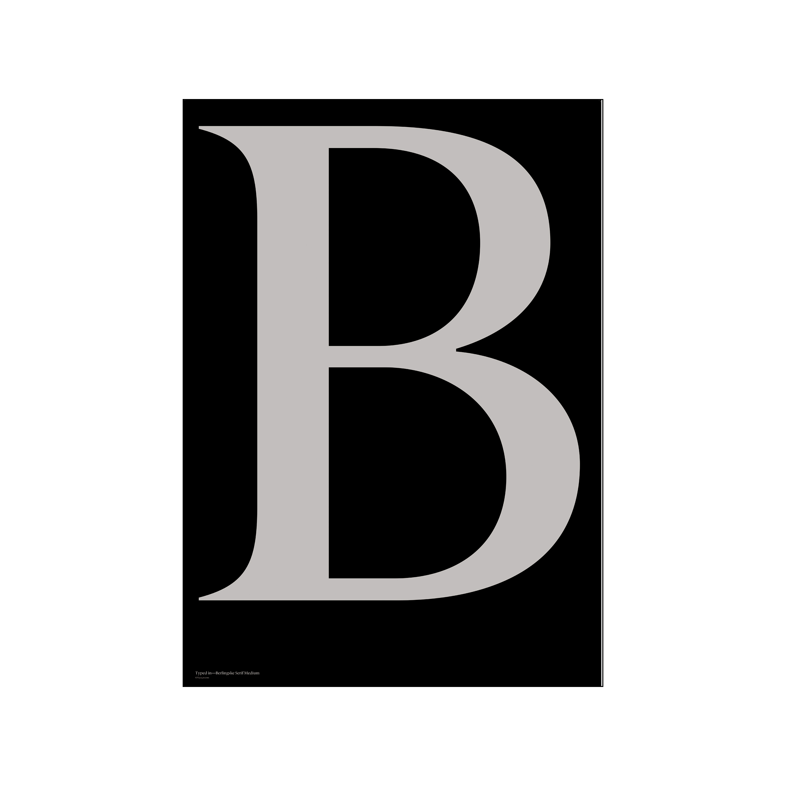 Plty - Berlingske B Poster - 50x70 Cm