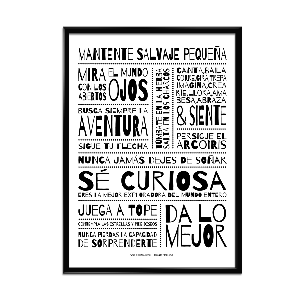 To The Wild - Feminine Spanish Wild Child Manifesto - Paper