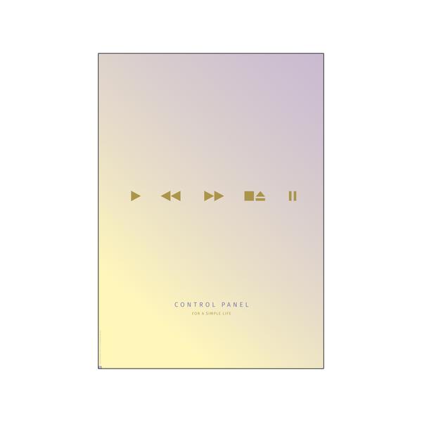 Plty - 50x70 Cm Yellow Simple Living Control Panel Poster - 50 x 70cm | Paper