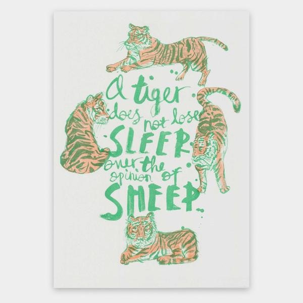 Tiger A3 Print by Sophie Heywood