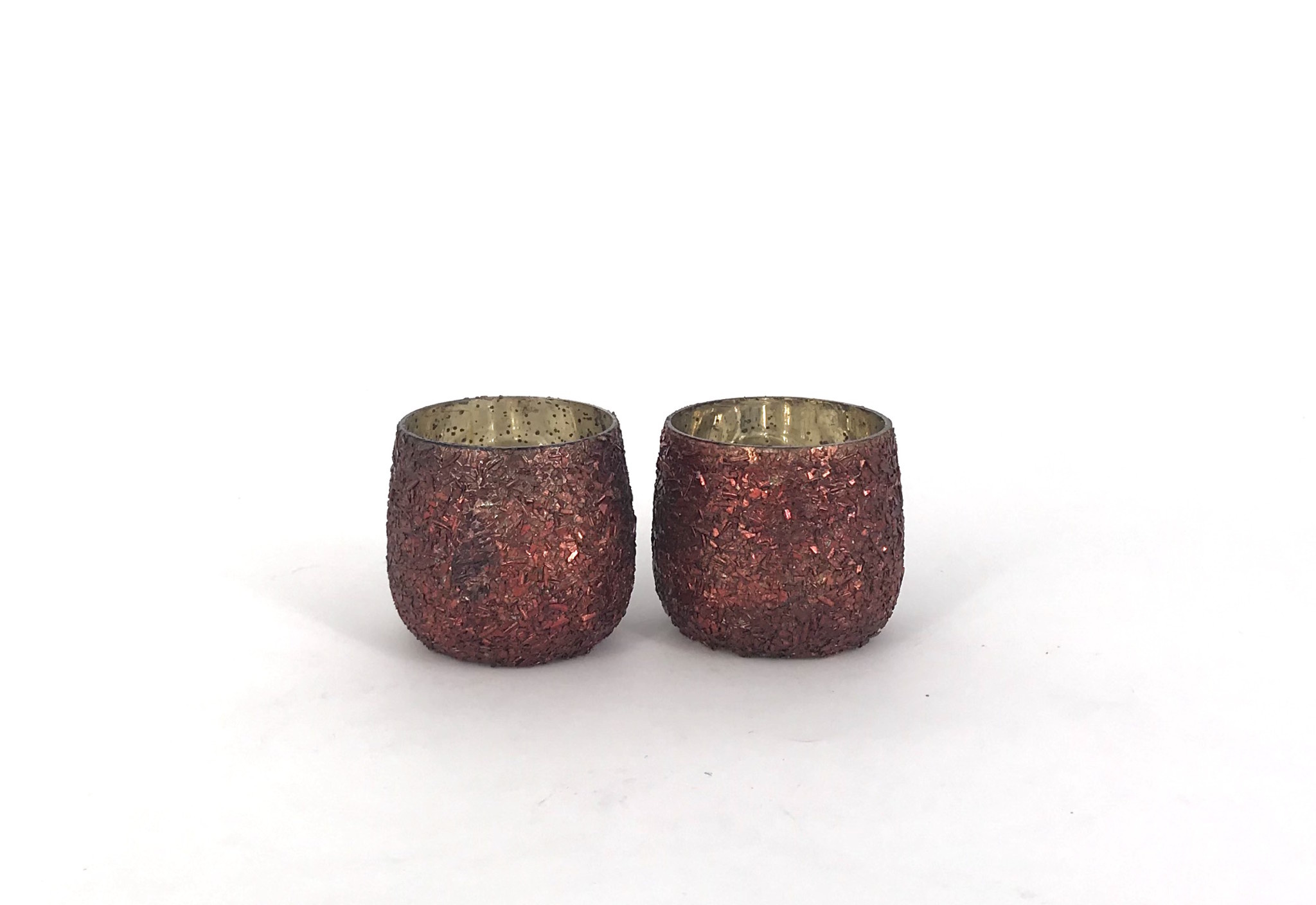 Dekocandle - Tlight Flake Mosaic - Glass - Brown - 7x7cm