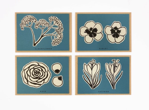 Edible Flower Recipe Notecards by Studio Wald