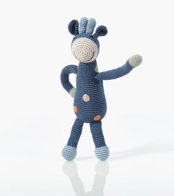 Pebble - Petrol Organic Giraffe Rattle