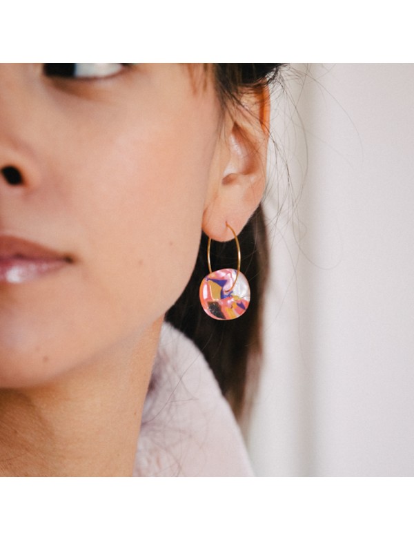 Sept Cinq - Multicolored Confetti Hoops