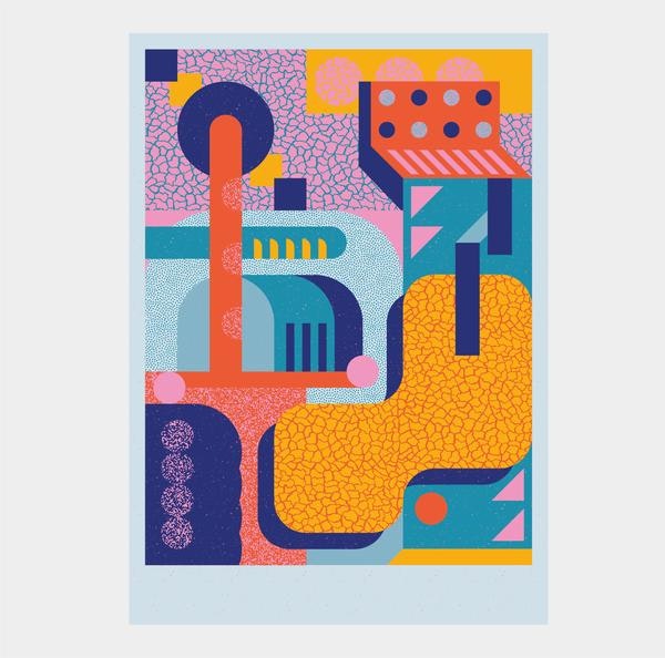 Memphis Lava Pool 3 Print by Joseph Cox