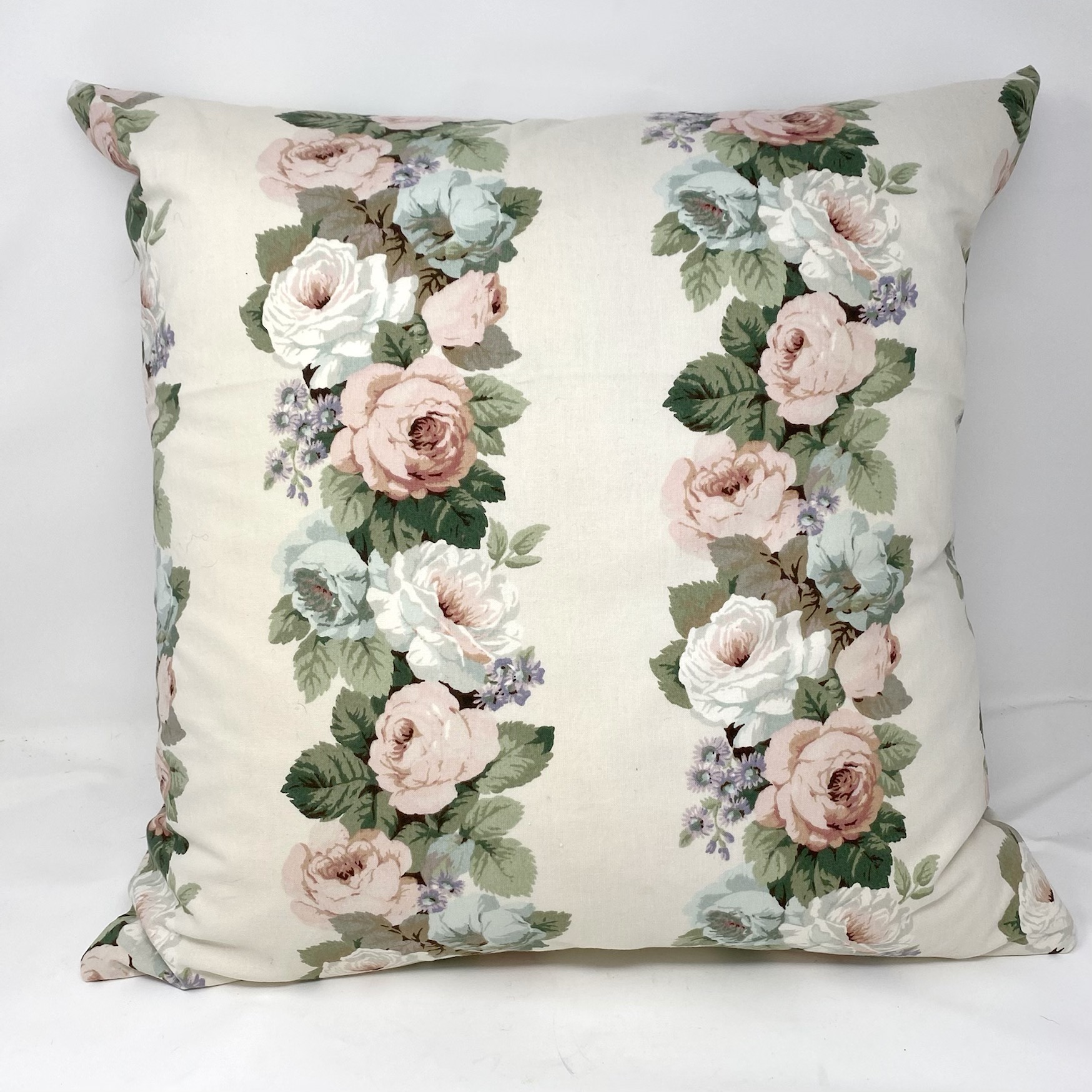 Pale & Interesting - Vintage Rose Stripe Cushion Cover