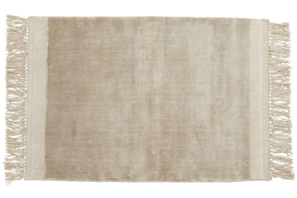 Filuca Shiny Beige Carpet W Fringes by Nordal