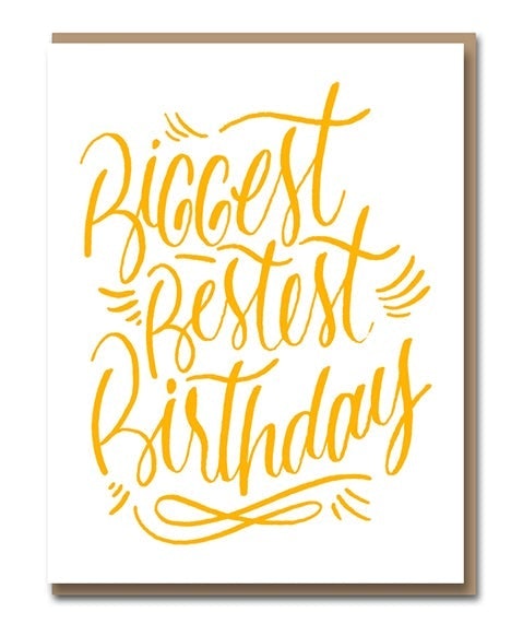 Biggest, Bestest Birthday Large Card by 1973