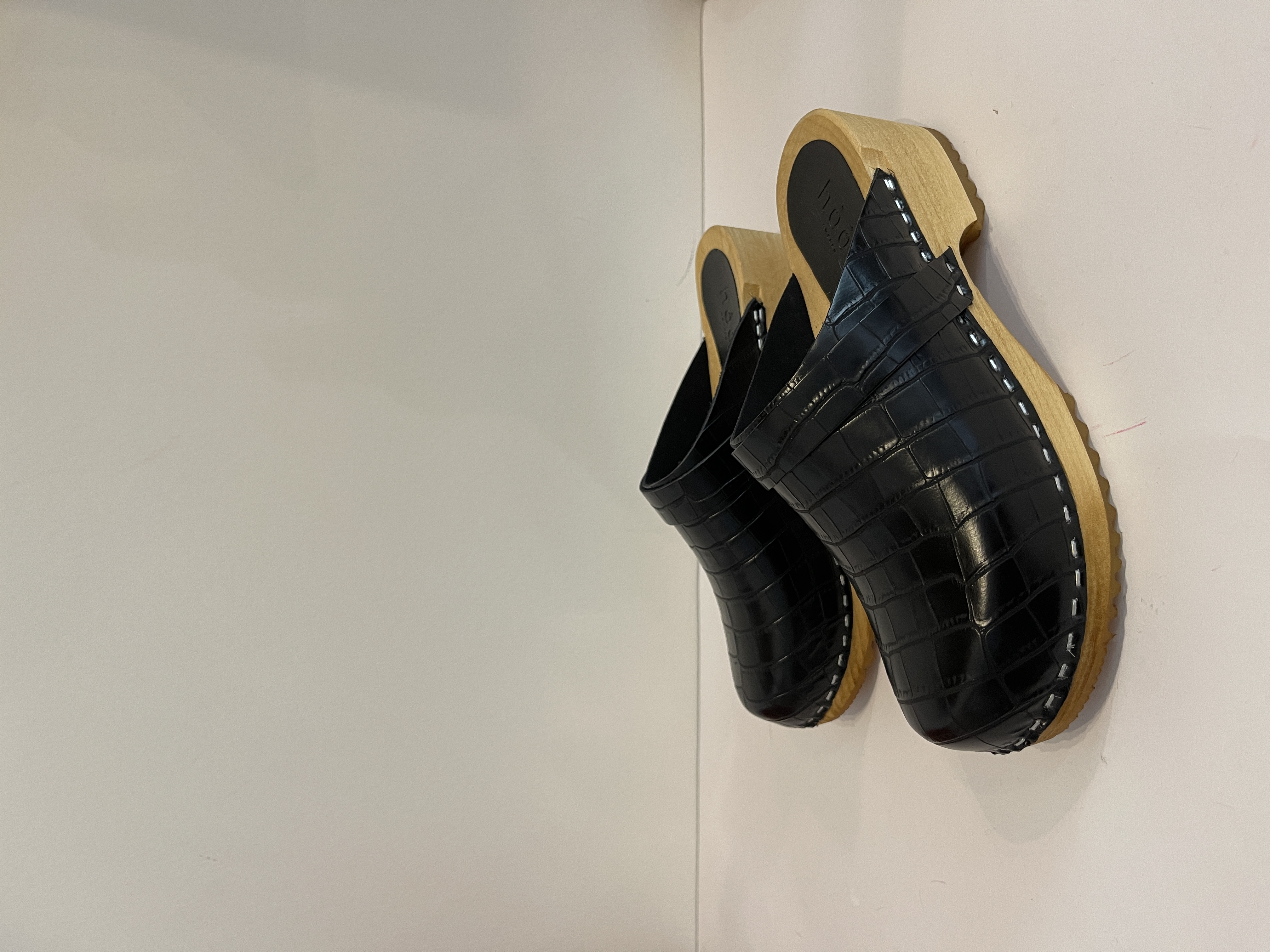 Hoof - Chloé Croco Black Hooves - Black/black - 39 | Black | Leather