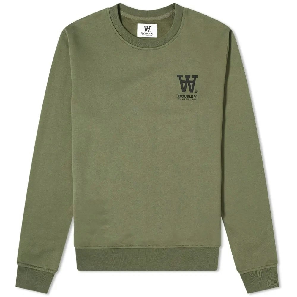 Wood Wood Tye Sweatshirt Army Green In Gray