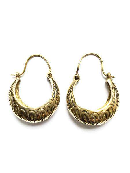 Urbiana - Patterned Hoops - Silver