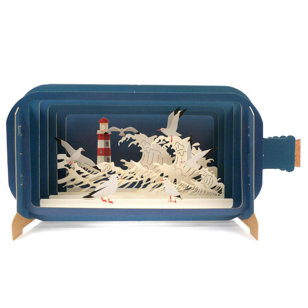 Seagulls Message in a Bottle Card by Alljoy Design