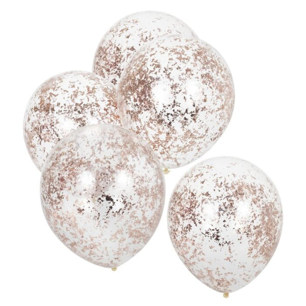 Gingerray - Rose Gold Confetti Balloons