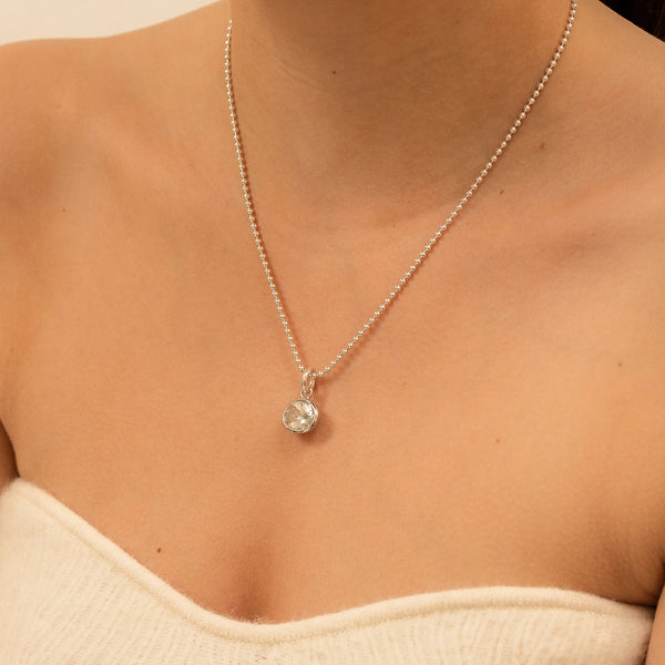 Renné Jewellery - Clear Quartz Sweetie Charm - Belcher / 30"