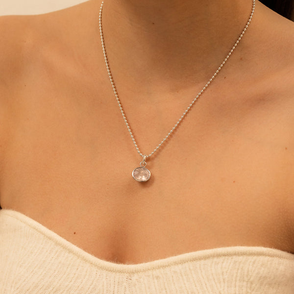 Renné Jewellery - Rose Quartz Sweetie Charm - Ball / 30"