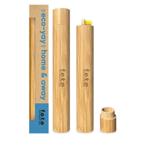 Bamboo Travel Toothbrush Case by f.e.t.e.