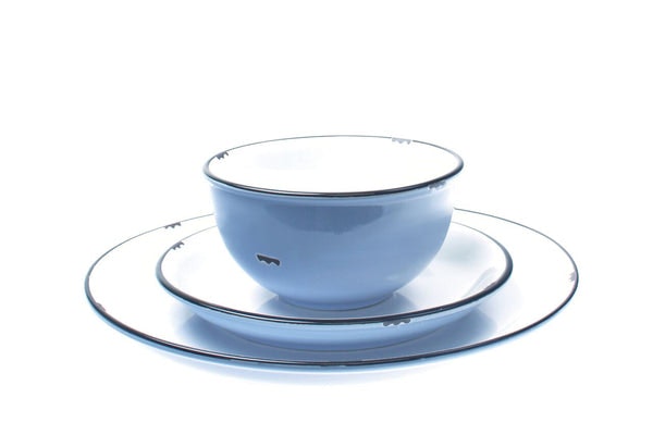 Tinware Side Plate In Cashmere Blue (set Of 4) by Canvas Home