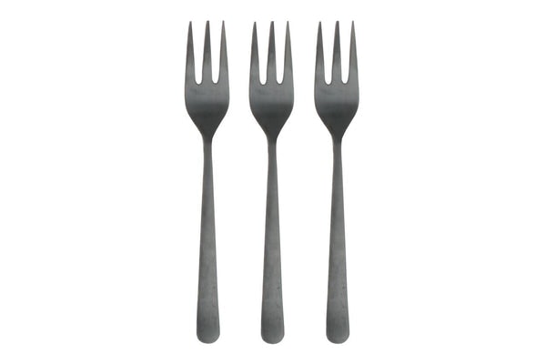 Oslo Cocktail Fork Set In Matte Black by Canvas Home
