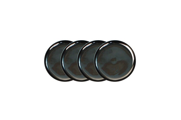Dauville Charcoal Platinum Coasters (set Of 4) by Canvas Home