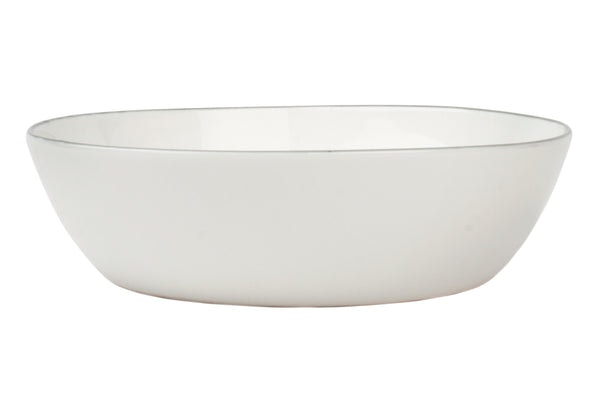 Abbesses Pasta Bowl Grey Rim (set Of 4) by Canvas Home
