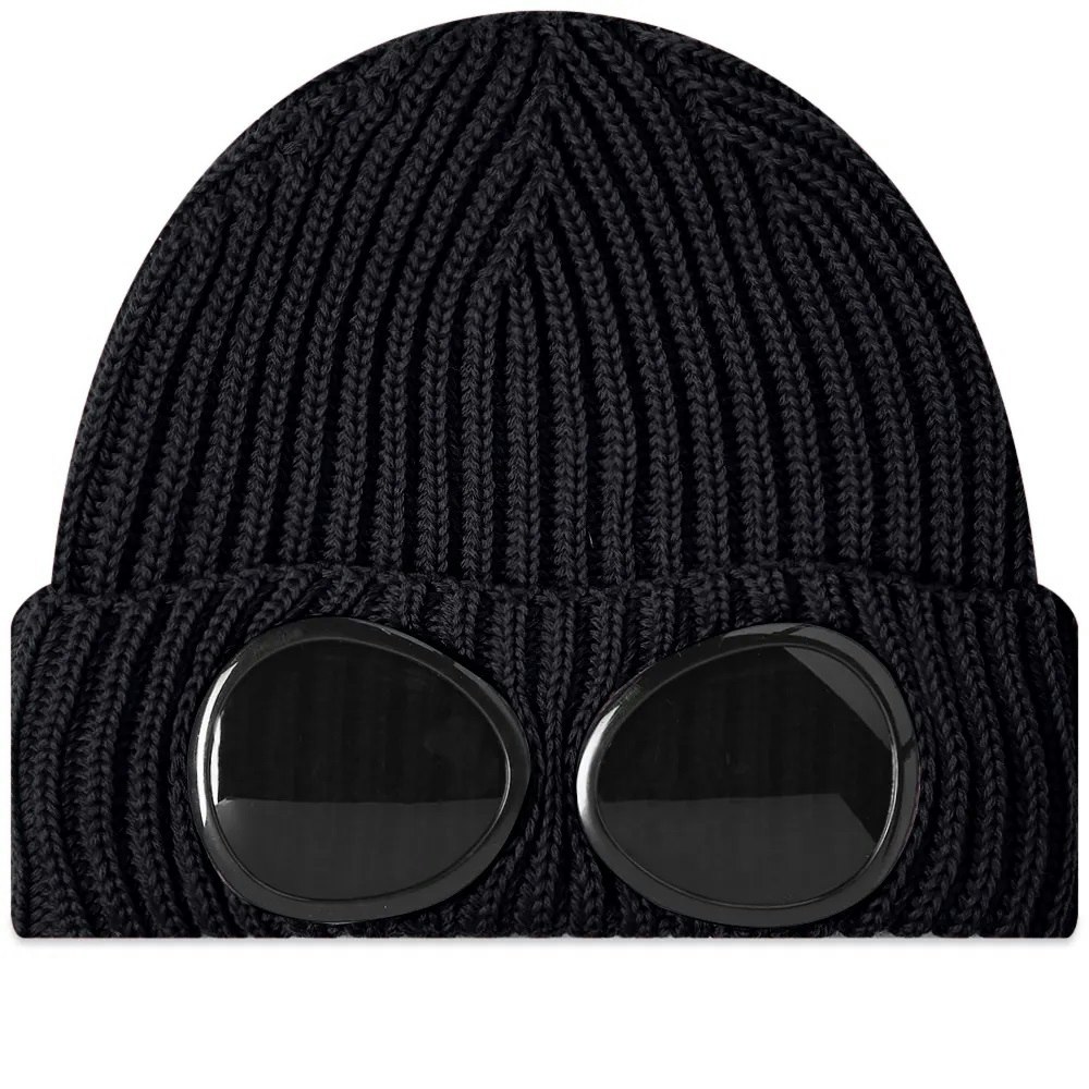 C.p. Company Goggle Beanie Total Eclipse In Black