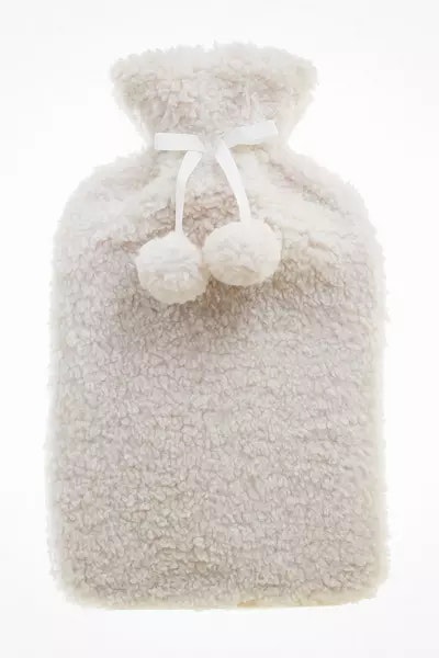 Cream Teddy Fleece Hot Water Bottle by Upper Canada