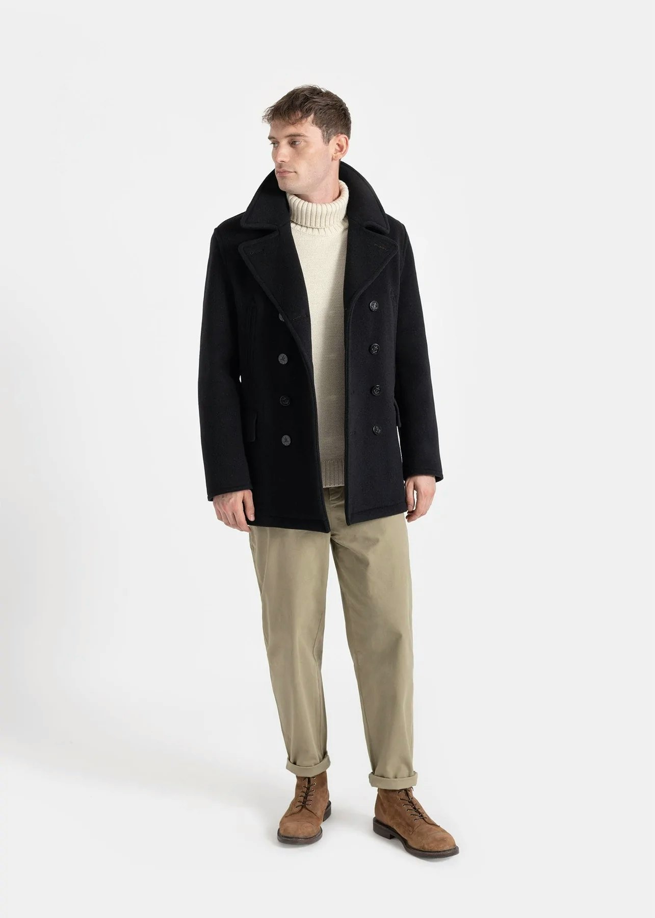 ジャケット・アウター 80s GLOVERALL \"CHURCHILL PEACOAT\" Men's Churchill Peacoat Black – Gloverall